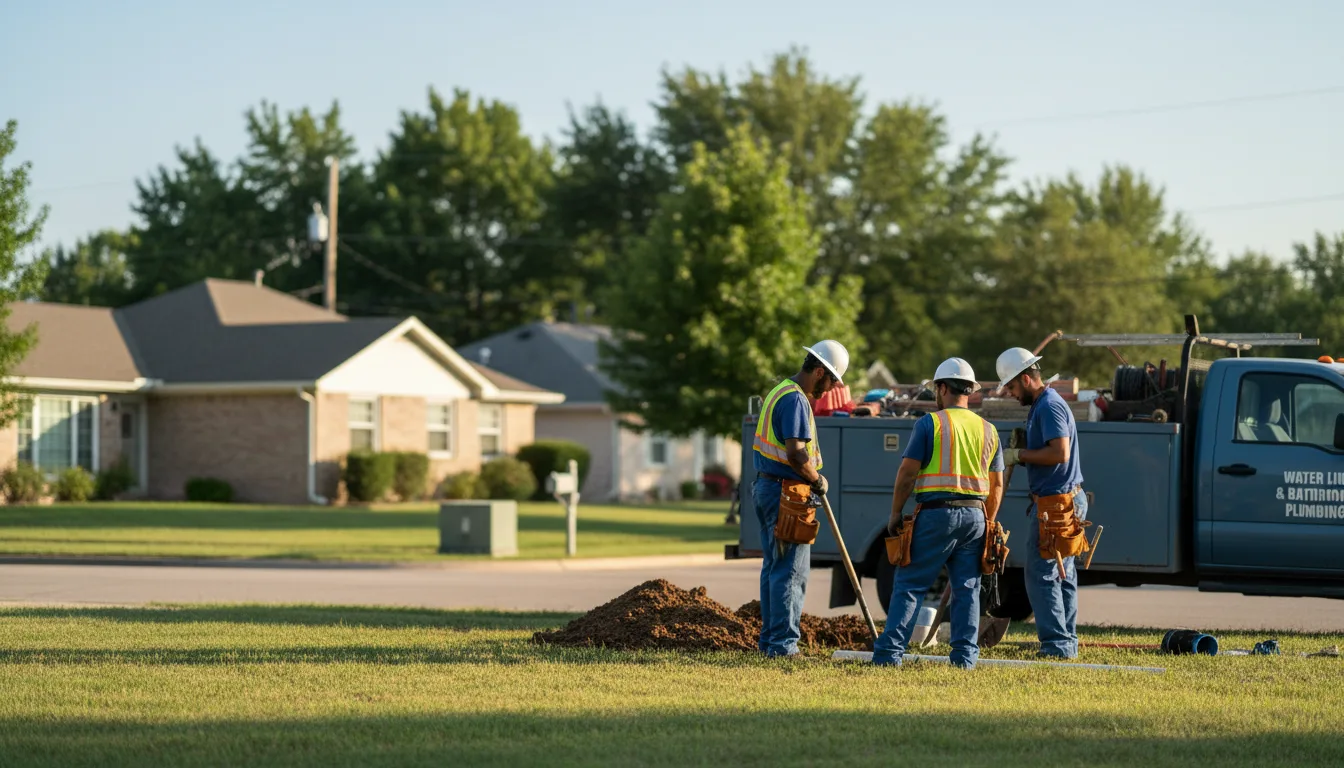 Residential water line and bathroom plumbing service in Lubbock, TX